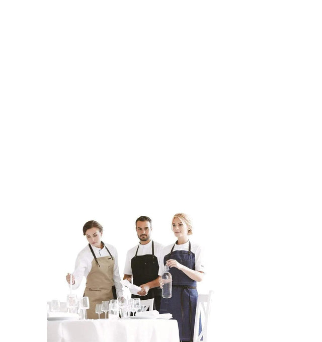 Kentaur 30360 Dark Grey Raw Bib Apron Kentaur