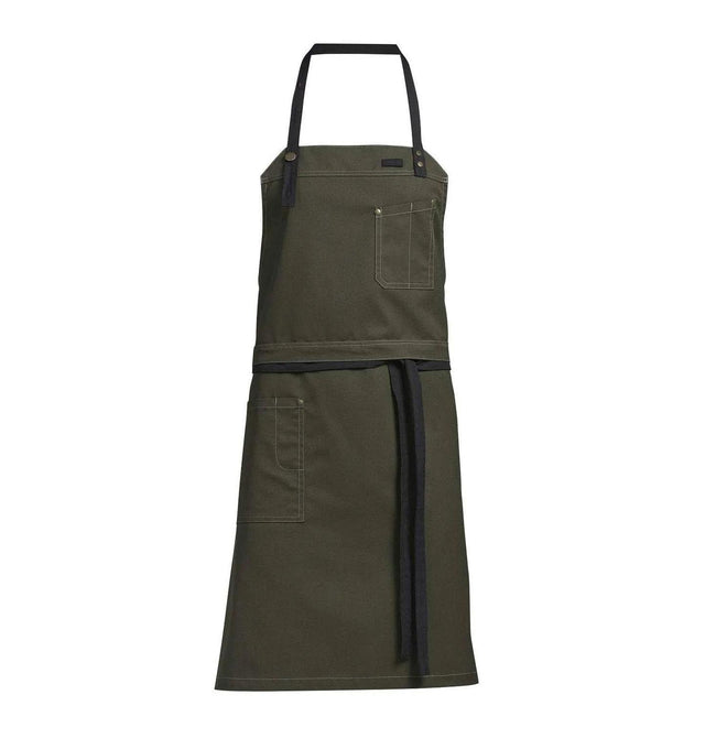 Kentaur 30360 Raw Bib Apron - Olive