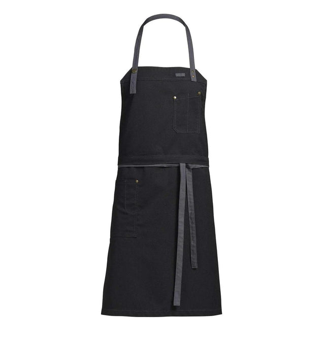 Kentaur 30360 Raw Bib Apron- Black
