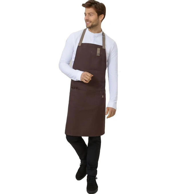 Le Nouveau Seattle'21 77x83 Bib Apron Pure Choco - full