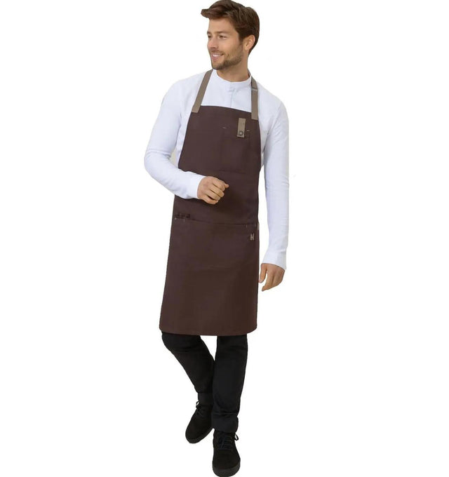 Le Nouveau Seattle'21 77x83 Bib Apron Pure Choco - full