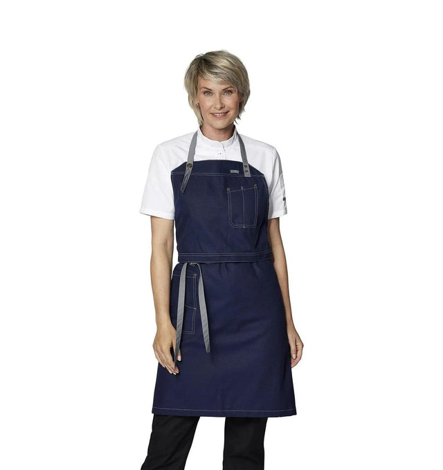 Kentaur 30360 Sailor Blue Raw Bib Apron