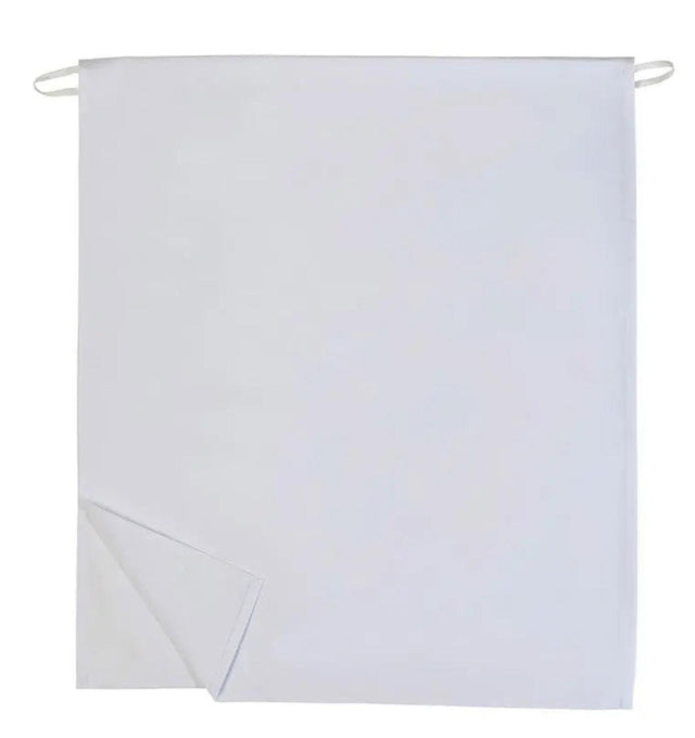 Long 4 way Apron - White 32"L by 30"W Reversible White Fully Open