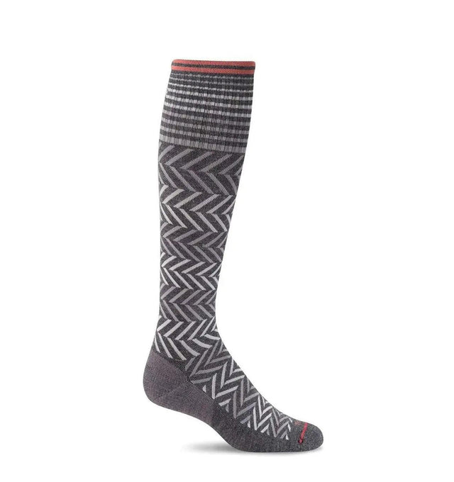 Sockwell Women's Chevron Compression Socks Charcoal