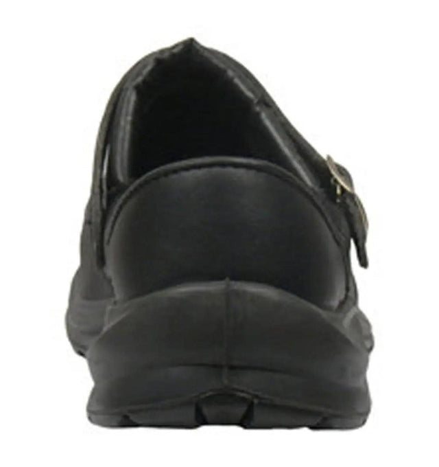 Giasco "Free" Semi Open-Back Leather Work Shoe Black -Back