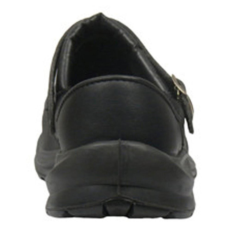 Giasco "Free" Semi Open-Back Leather Work Shoe Black  -Back