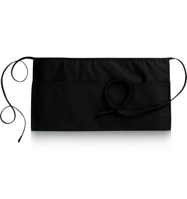 3 Pocket Waist Apron 12"L x 23"W Black Open