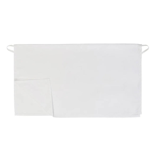 4 way Apron - White 16" L X 28" W White Waist Apron Open