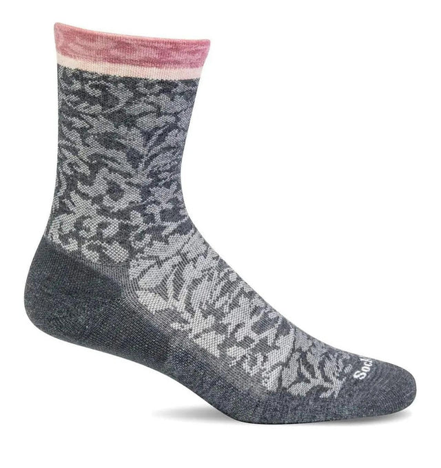 Sockwell Women's Cush Crew Plantar Relief Socks Charcoal Sockwell