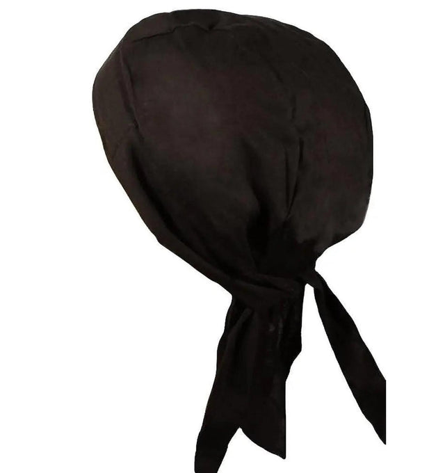 Deluxe Chef Head Wrap Black Profile