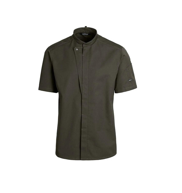 Kentaur 23516 Short Sleeve Chef/Service Jacket Front View olive