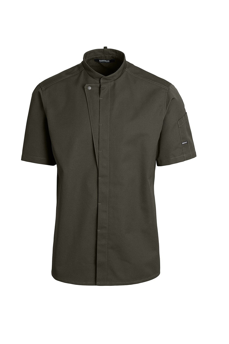 Kentaur 23516 Short Sleeve Chef/Service Jacket Front View olive