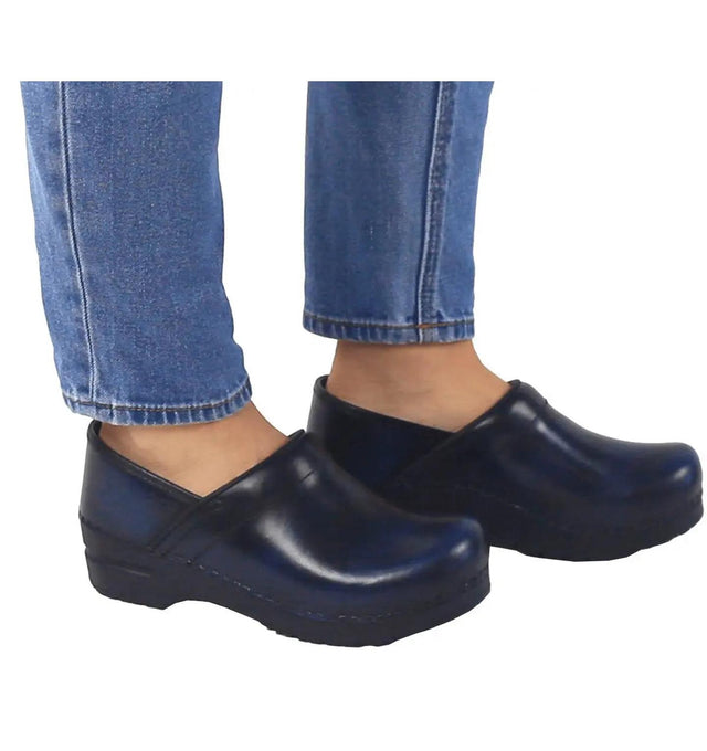 Sanita Pro. Cabrio Women's Blue Chef Clog - life style view
