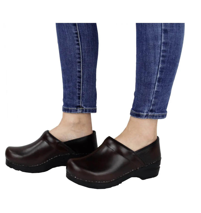 Sanita Pro. Cabrio Women's Brown Chef Clog - life style view