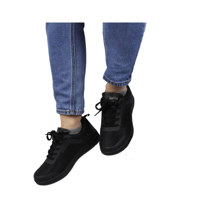 Sanita Concave Women's Men Black Chef Safety Sneaker - life style view 3