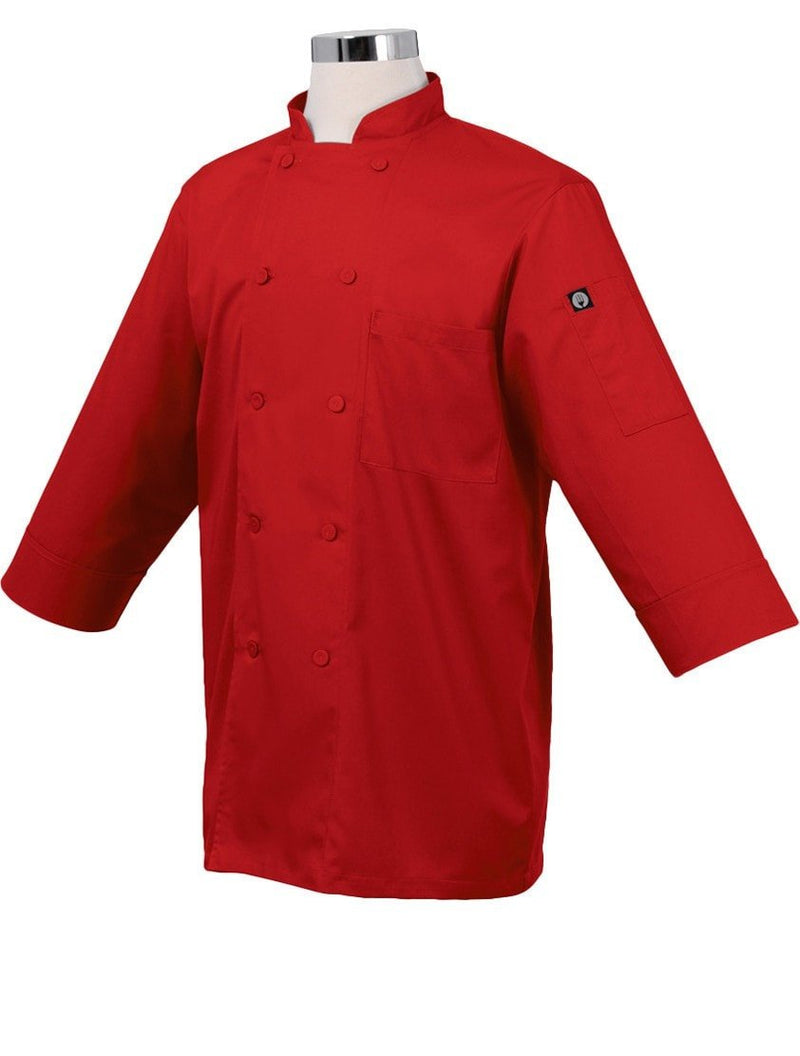 Basic 3/4 Sleeve Chef Coat Red