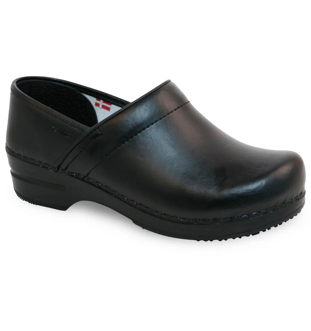 Sanita Aubrey Women's PU-coated Leather Chef Clog - side view