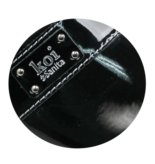 Sanita Lindsey Women's Patent Leather Chef Clog - zoom view black