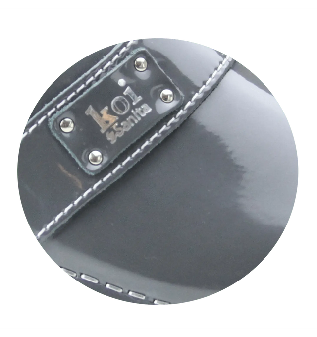 Sanita Lindsey Women's Patent Leather Chef Clog - zoom view grey