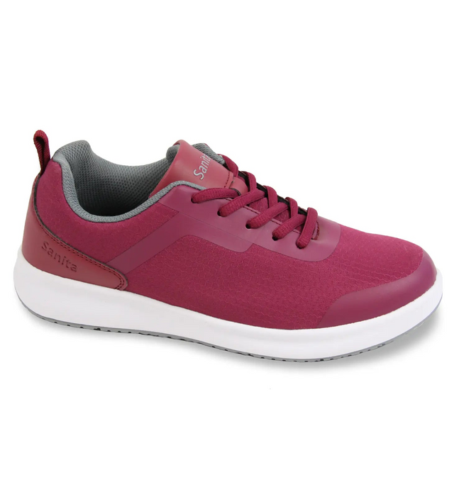 Sanita Concave Women's Fuchsia Chef Safety Sneaker - side view