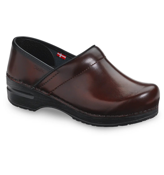Sanita Pro. Cabrio Women's Brown Chef Clog - side view