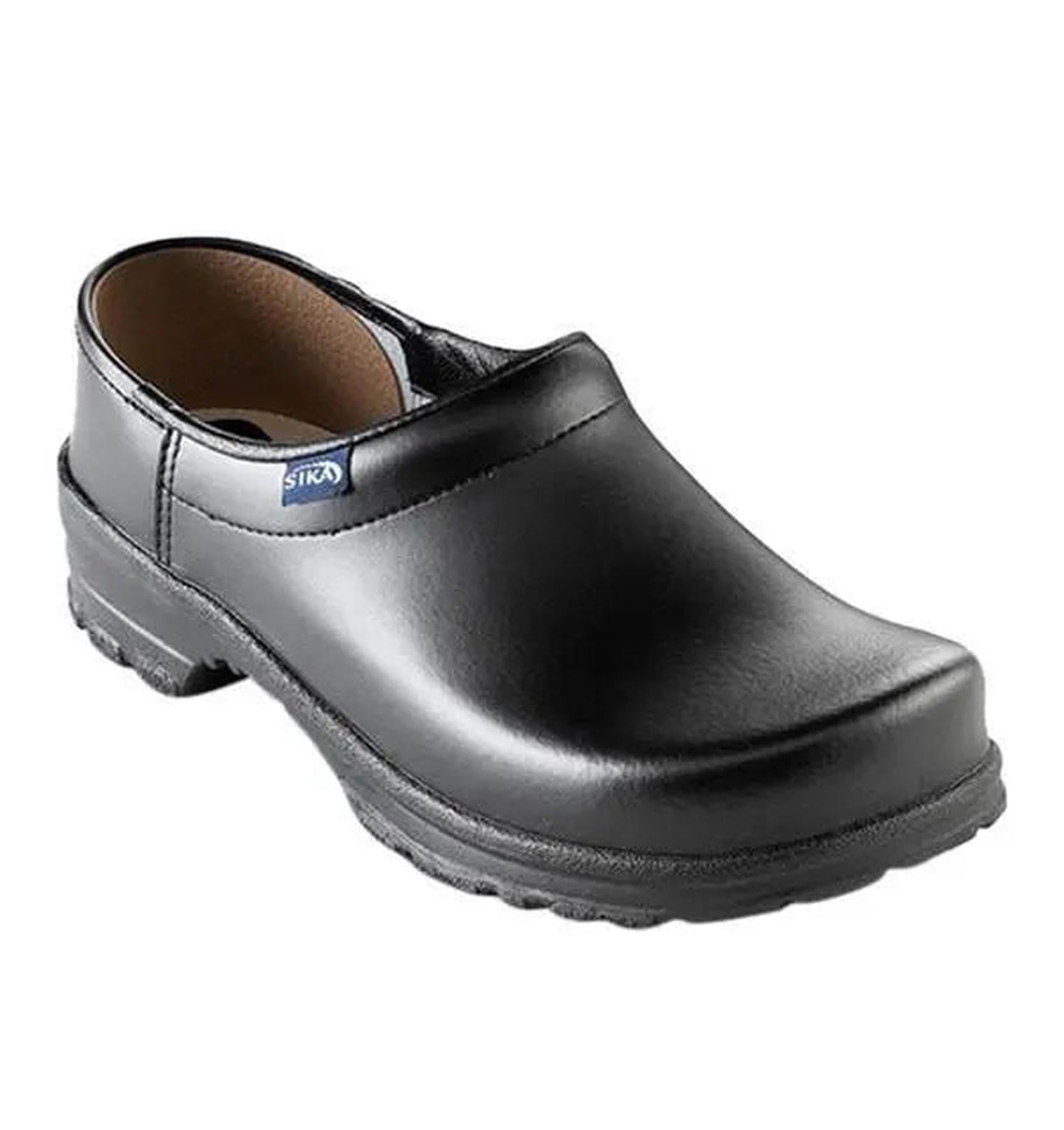 Sika Work Shoe Comfort Closed Clog – Black Leather, Men's EUR 40