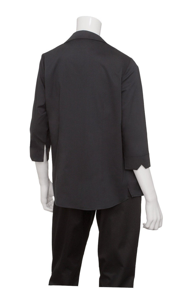 Finesse Women's 3/4-Sleeve Fitted Shirt by Chef Works Black Back