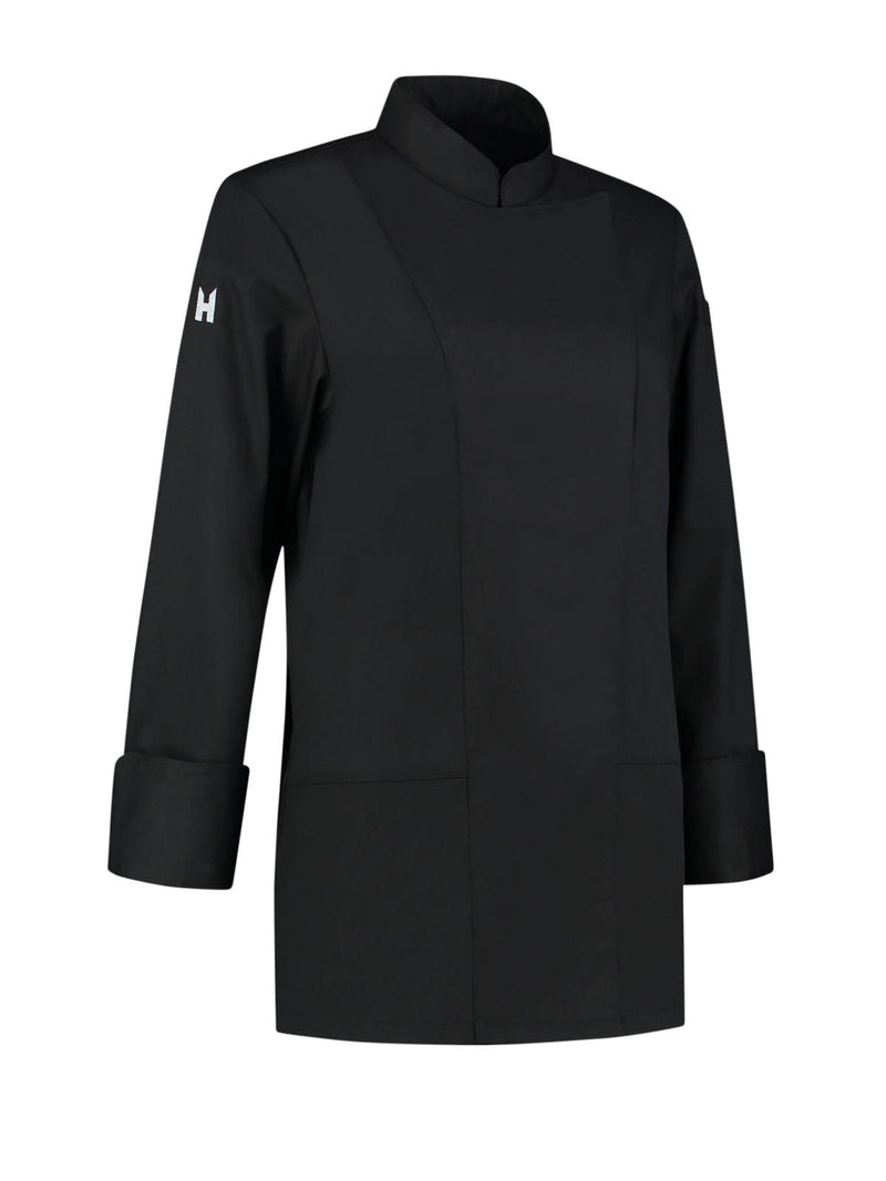 Le Nouveau Lynn Chef Jacket Black-frontview
