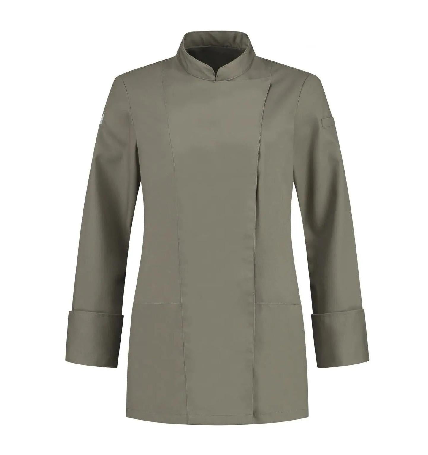 Le Nouveau Lynn Chef Jacket Olivette-frontview