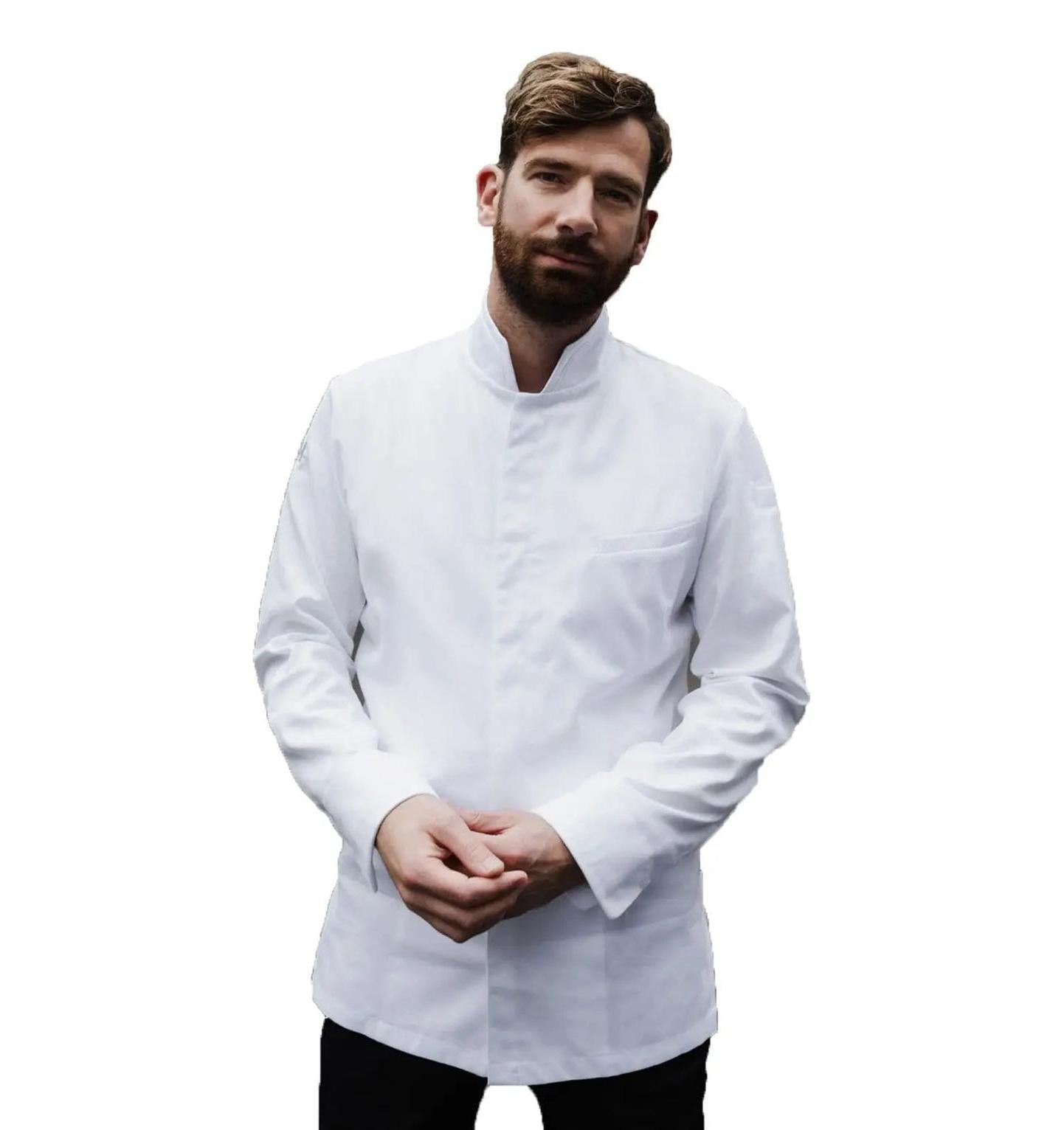 Le Nouveau Chef Falco White Chef Jacket-White -frontview