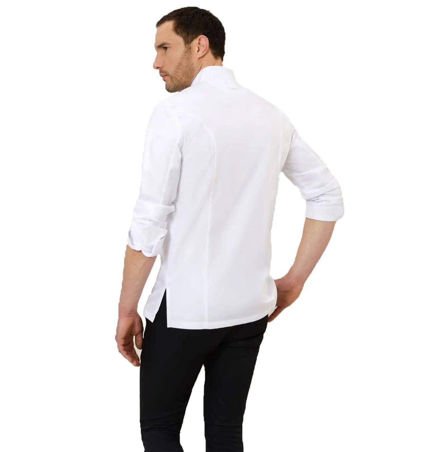Le Nouveau Chef Falco White Chef Jacket-White -Backview