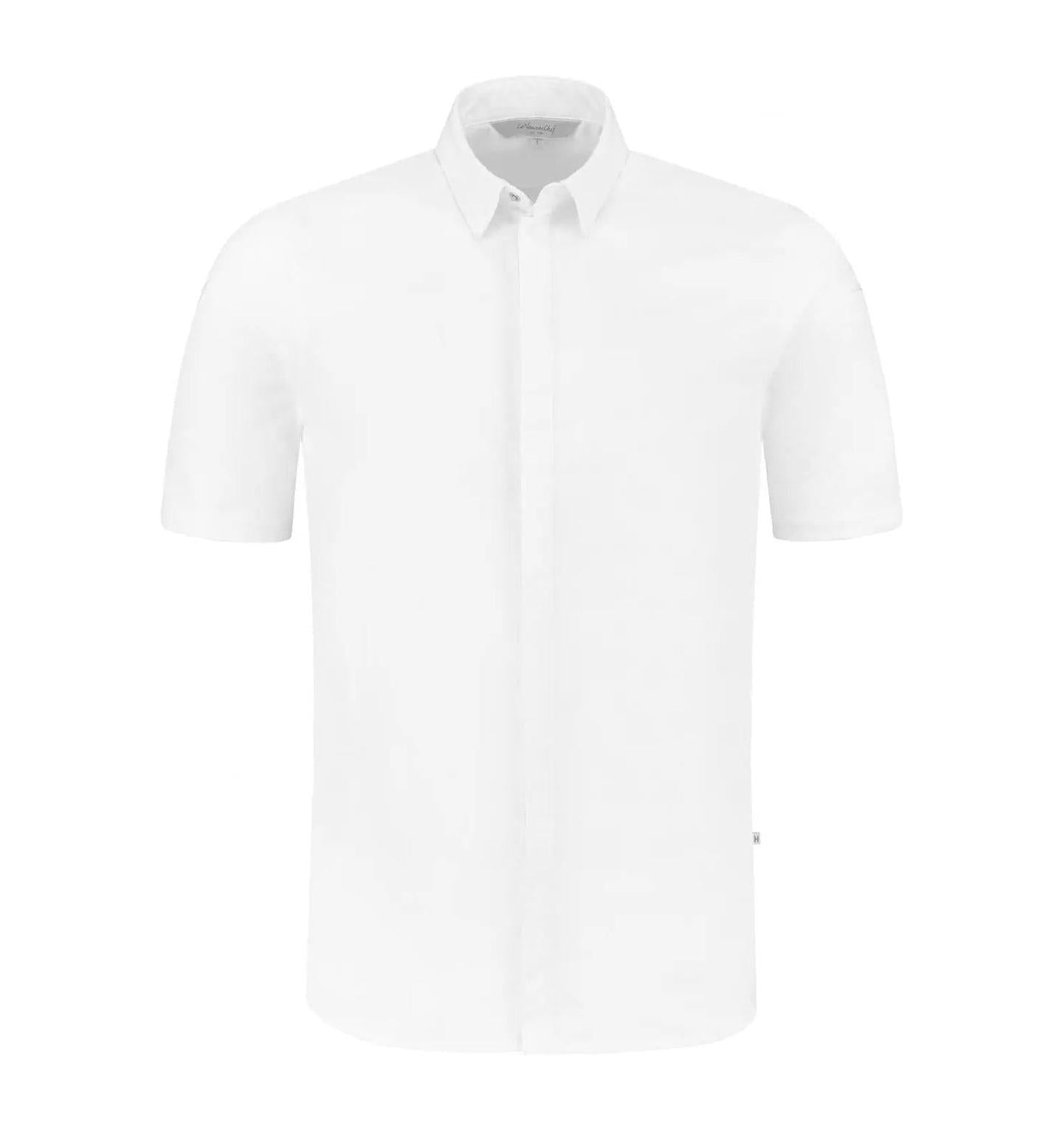 Le Nouvean Chef Gilles Men's Coat-White-Frontview