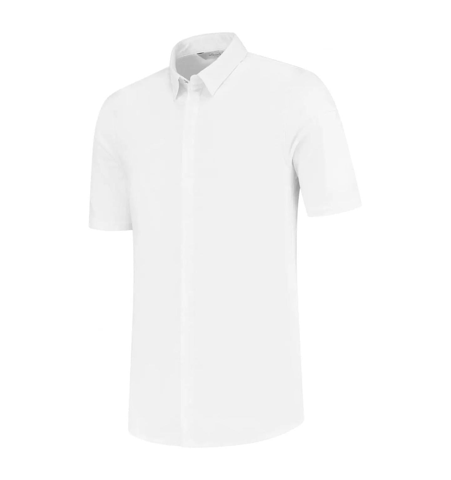 Le Nouvean Chef Gilles Men's Coat-White-Frontview