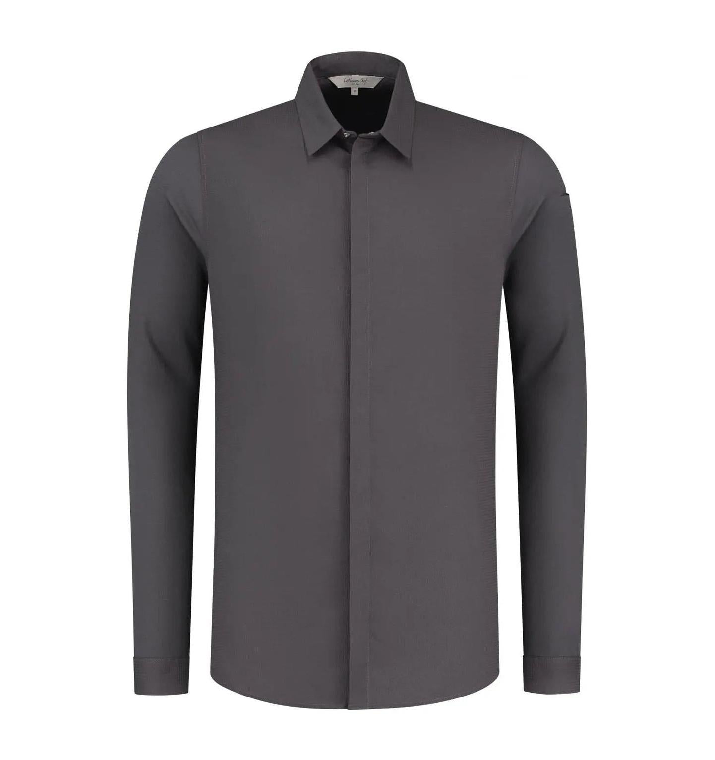 Le Nouvean Chef Fabrice Men's Coat-Dark Grey-Frontview