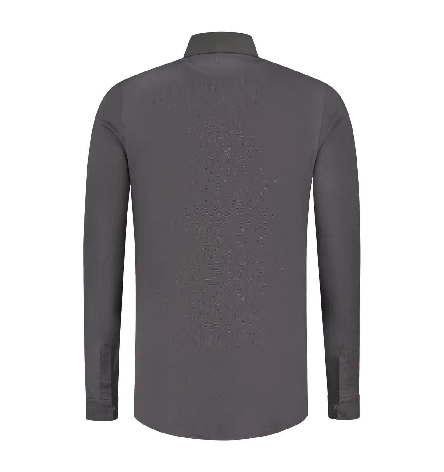 Le Nouvean Chef Fabrice Men's Coat-Dark Grey-Backview