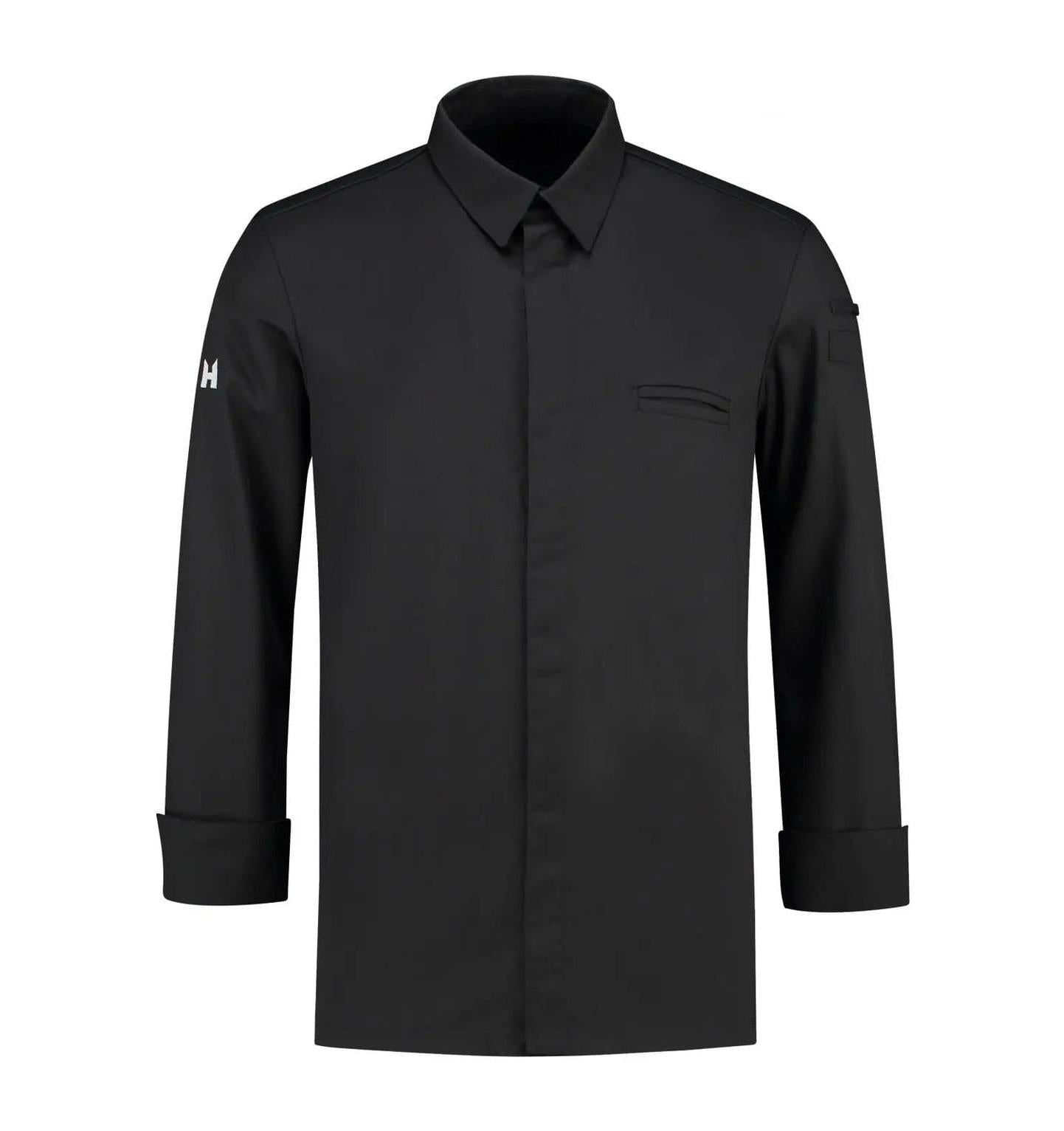 Le Nouveau Angelo Chef Jacket Black-Frontview