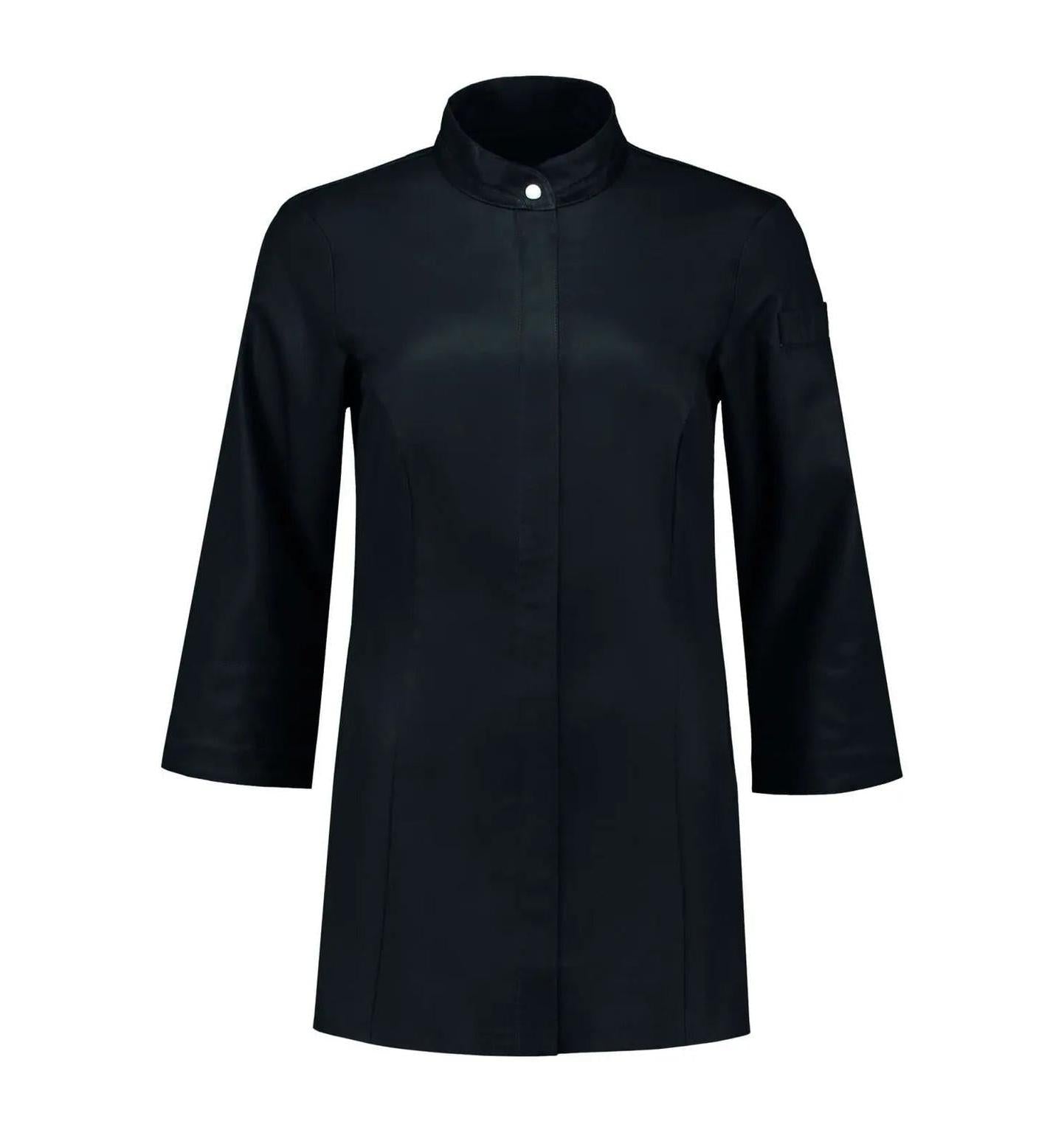 Le Nouveau Esmee Chef Jacket Black-frontview