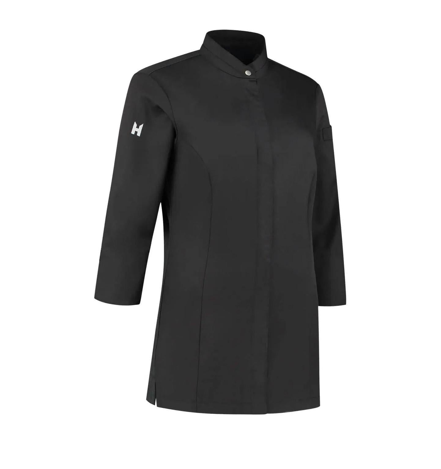 Le Nouveau Esmee Chef Jacket Black-frontview