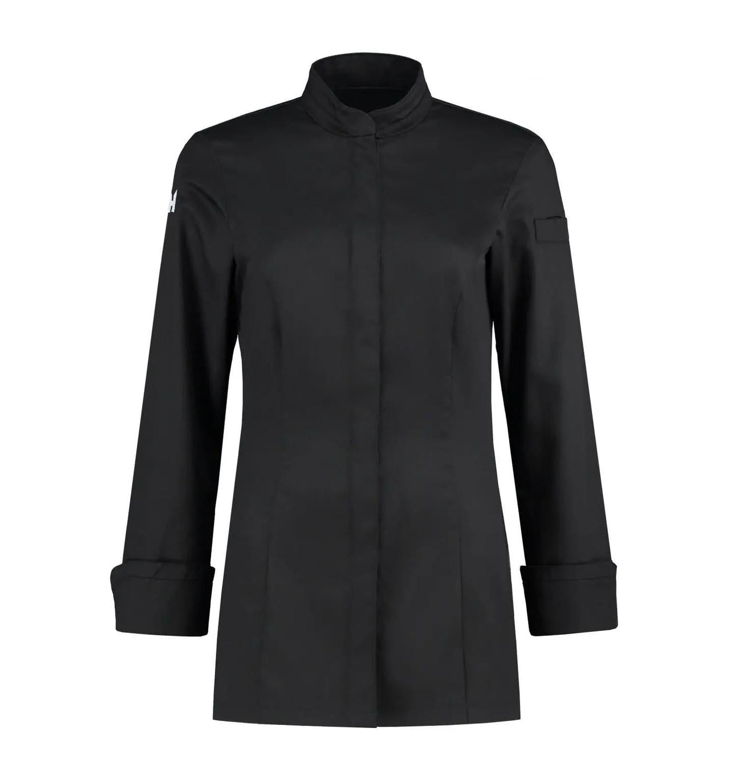 Le Nouveau Elise Chef Jacket Black-Frontview