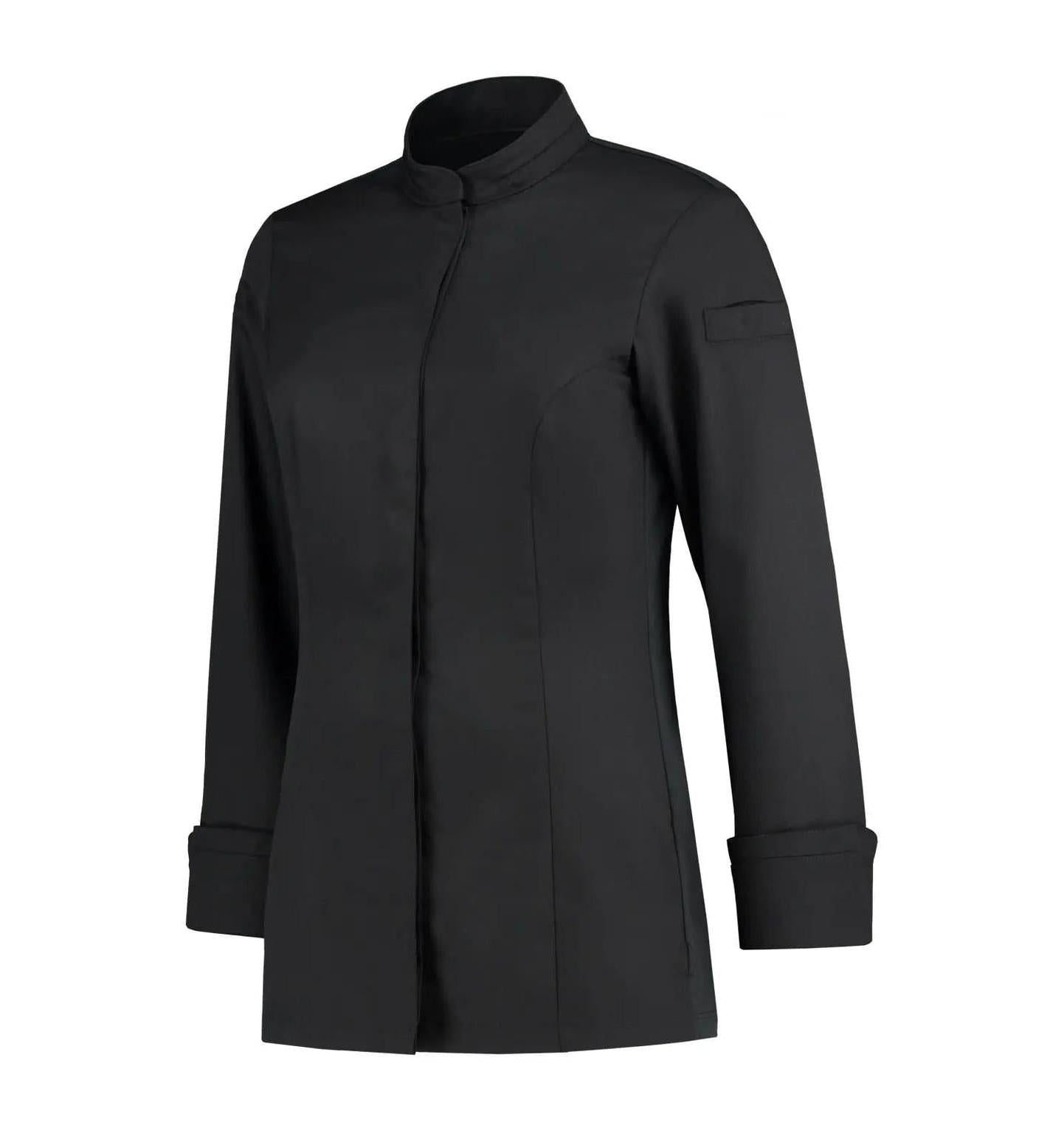 Le Nouveau Elise Chef Jacket Black-Frontview