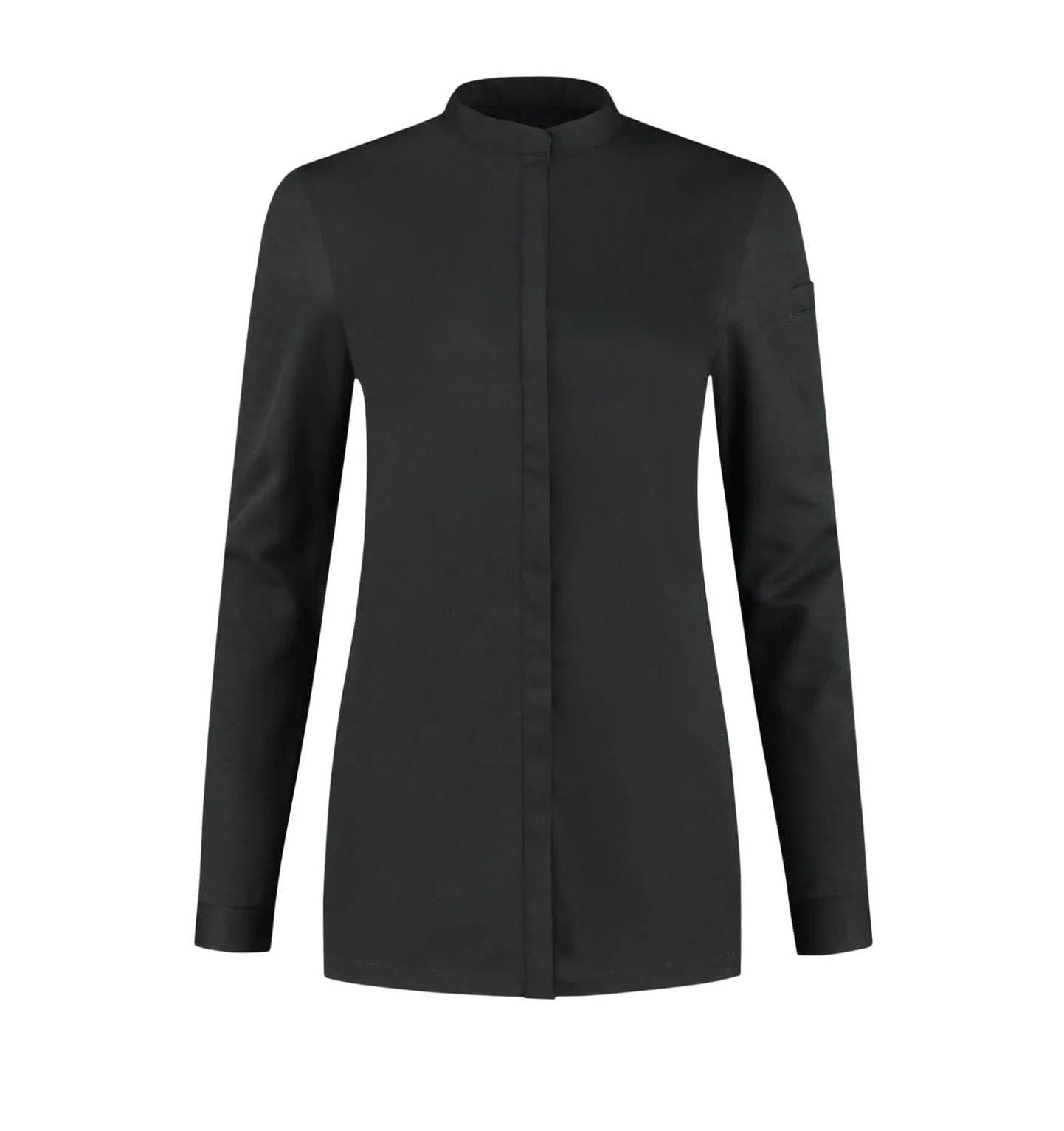 Le Nouvean Chef Jolie Chef Jackets Black -frontview
