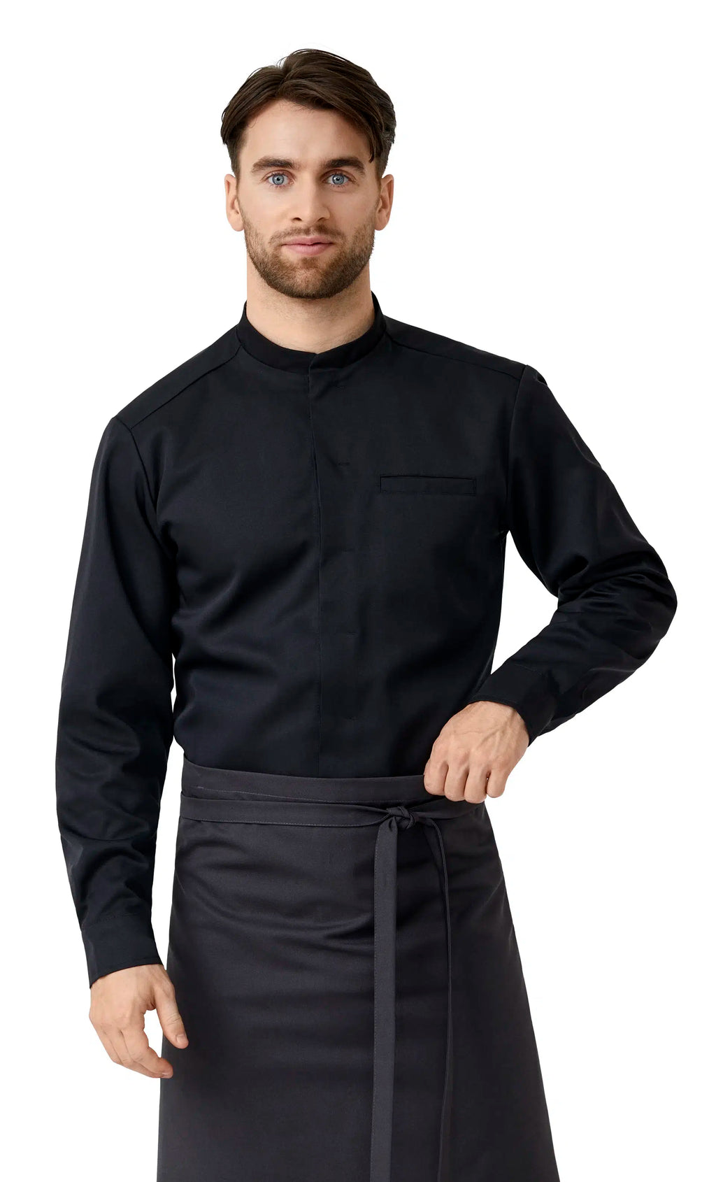 Kentaur 25281 Chef Black Shirt Refibra™ Tencel Front