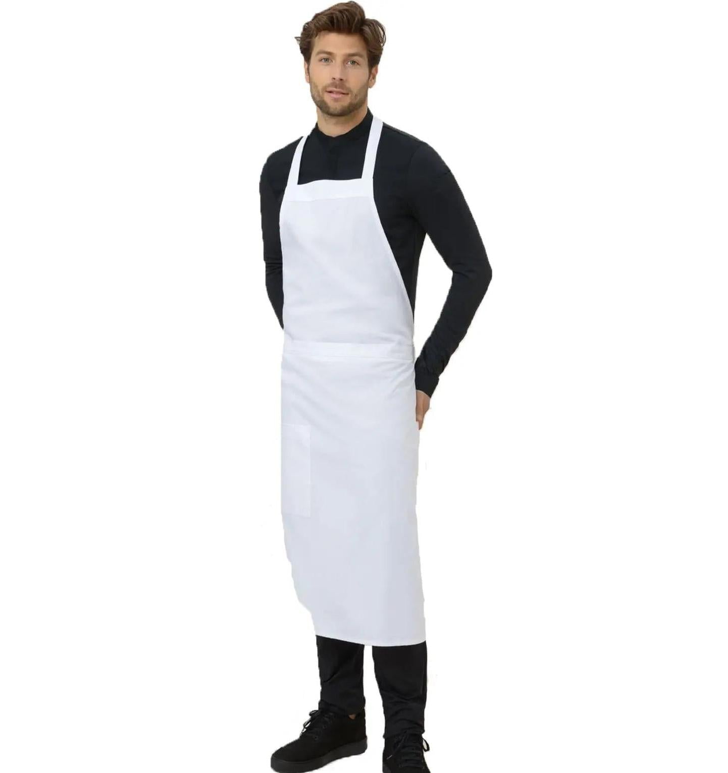 Le Nouvean Chef Phoenix Bib Aprons White-Frontview