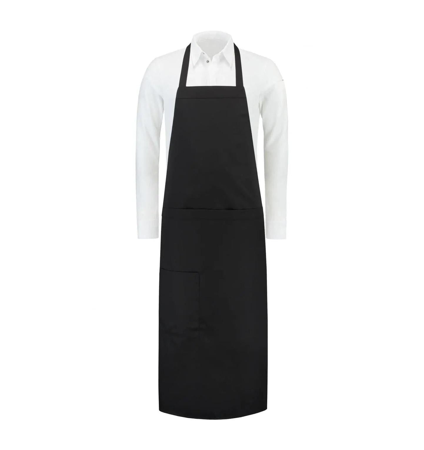 Le Nouvean Chef Phoenix Bib Aprons Black -Frontview