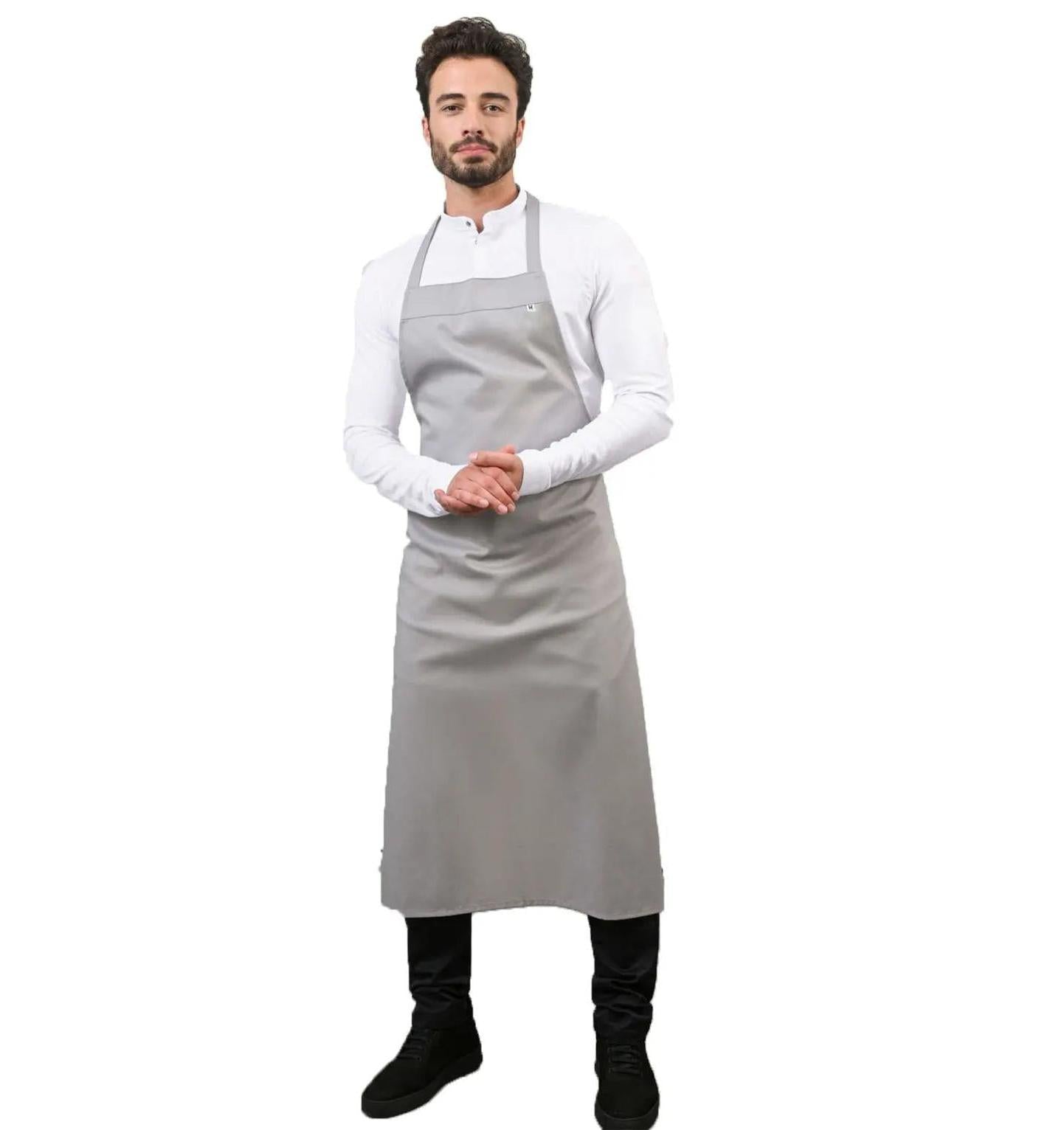 Le Nouvean Chef Phoenix Bib Aprons Slate Grey-Frontview
