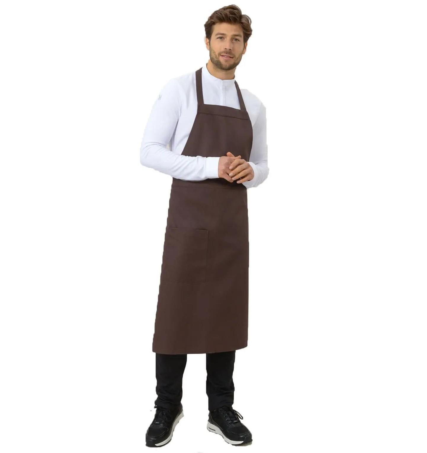 Le Nouvean Chef Phoenix Bib Aprons Pure Choco-Frontview