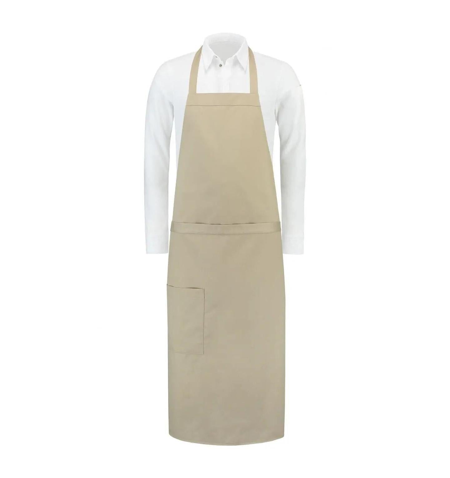 Le Nouvean Chef Phoenix Bib Aprons Sand Denim-Frontview