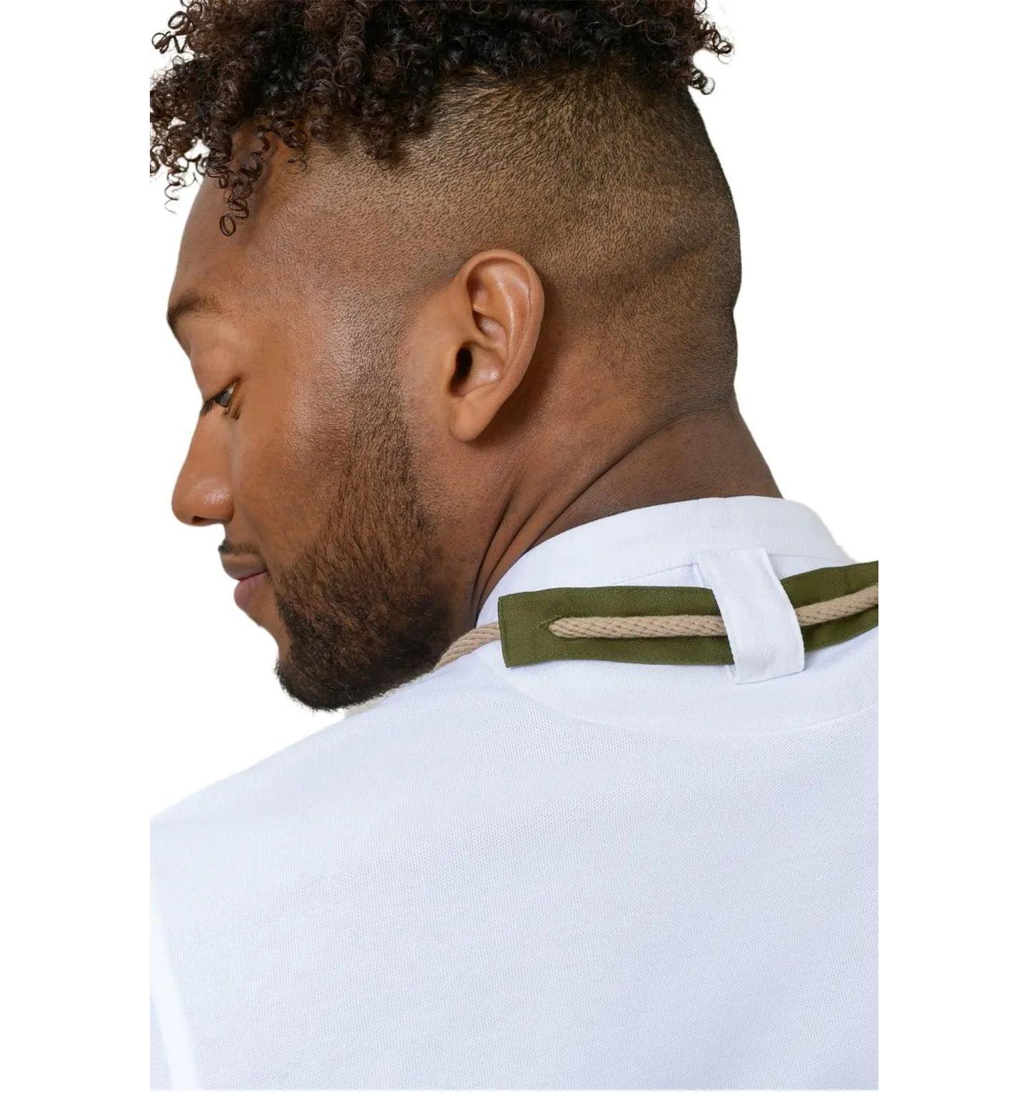 Le Nouvean Chef Spanish Bib Aprons Olive Green-backview