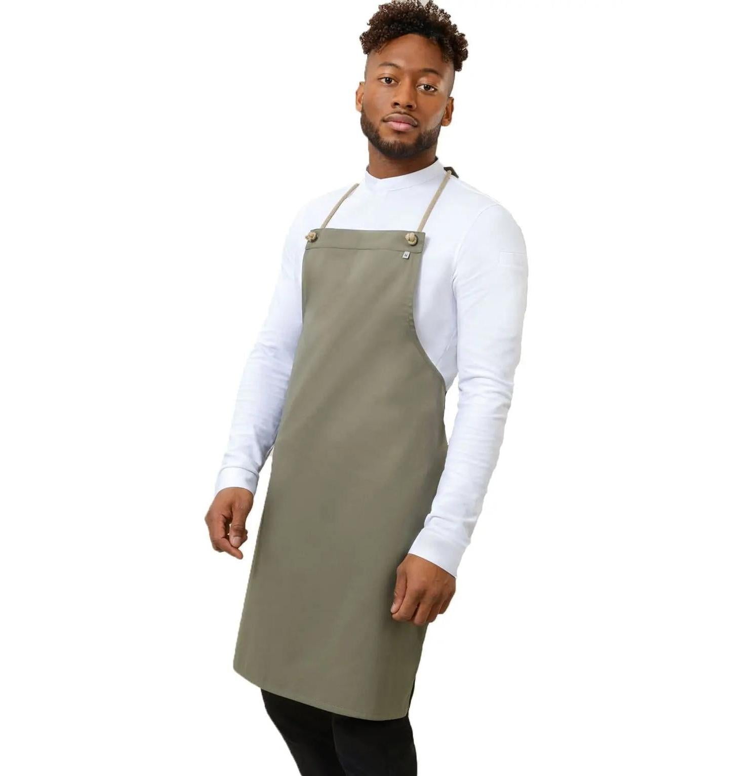 Le Nouvean Chef Spanish Bib Aprons Olivette-Frontview