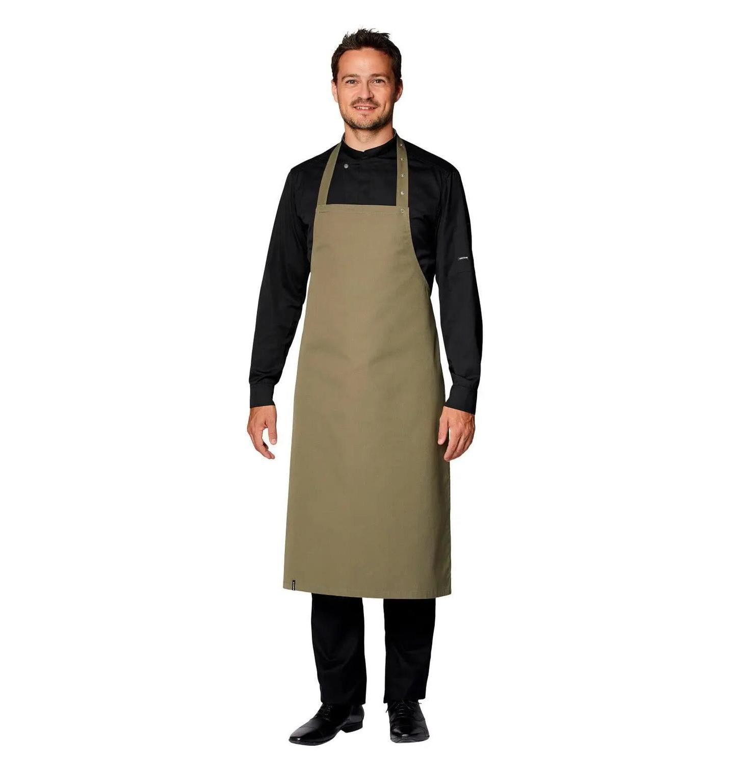 Kentaur 30330 Raw Bib Apron Hunter Green -Frontview